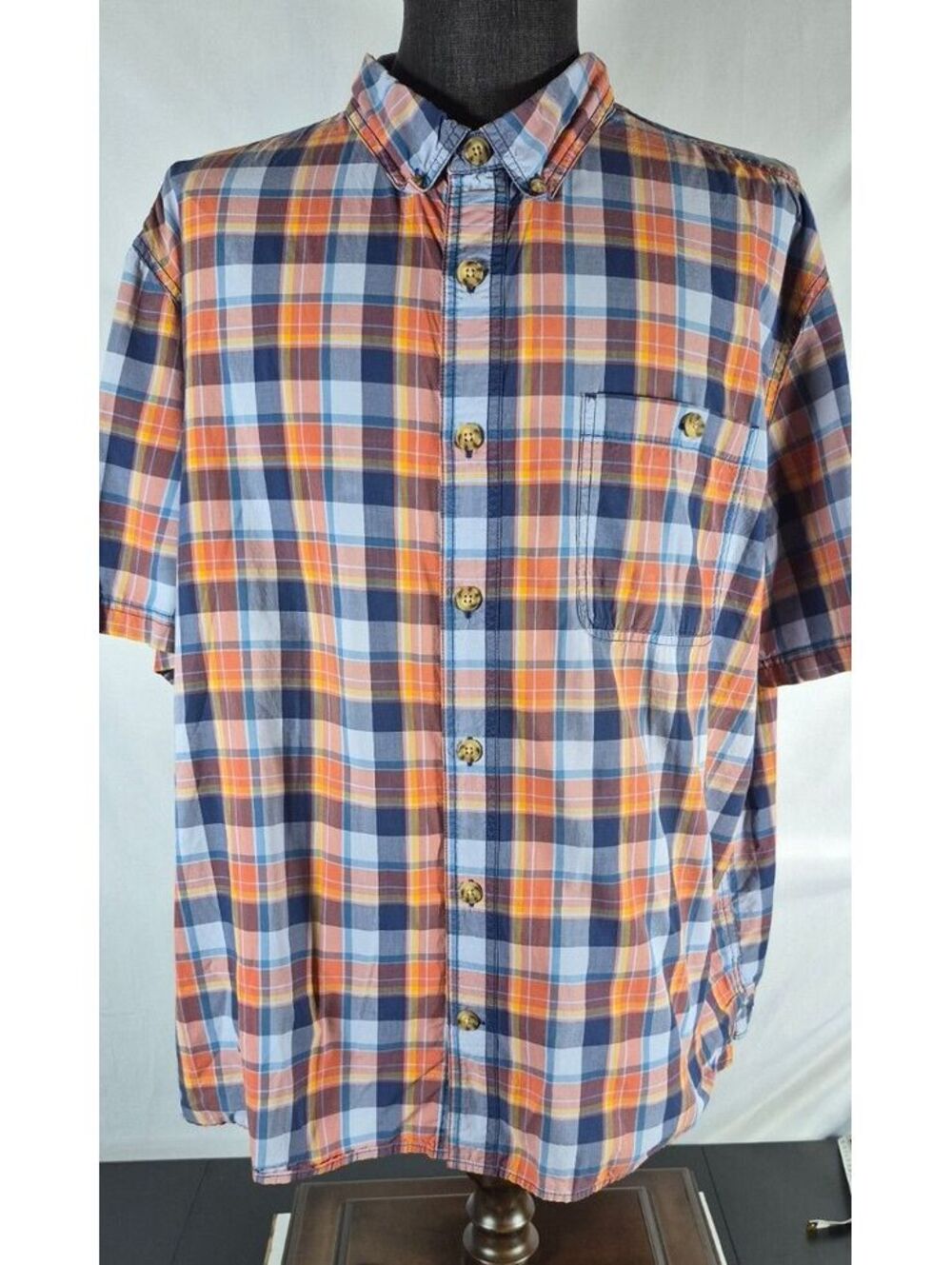 Duluth Trading Co Mens 2XL Untucked Plaid Relaxed Fit Shirt
